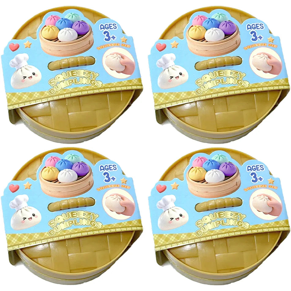 4 pcs Glitter Dumpling Glitter Dumpling Squishy