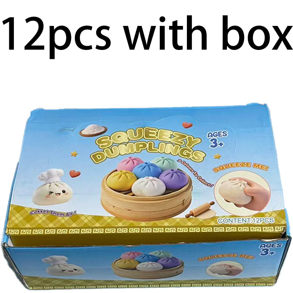 12 pcs Glitter Dumpling Squishy