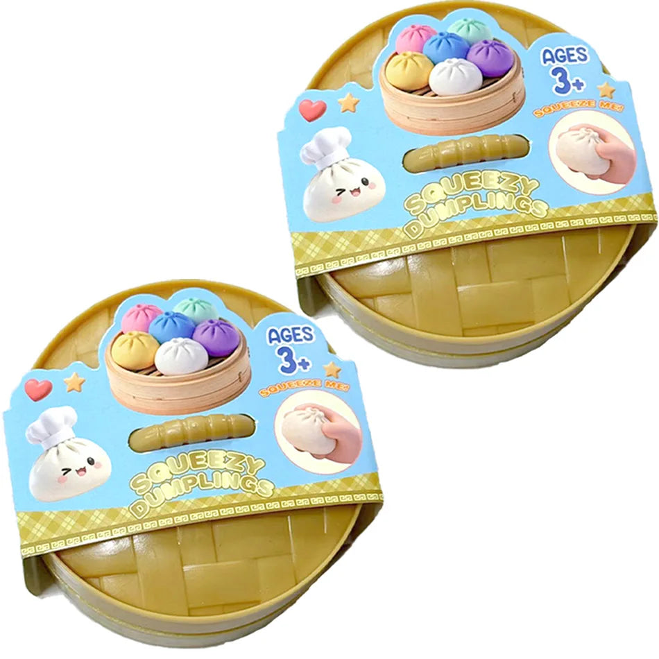 2 pcs Glitter Dumpling Squishy